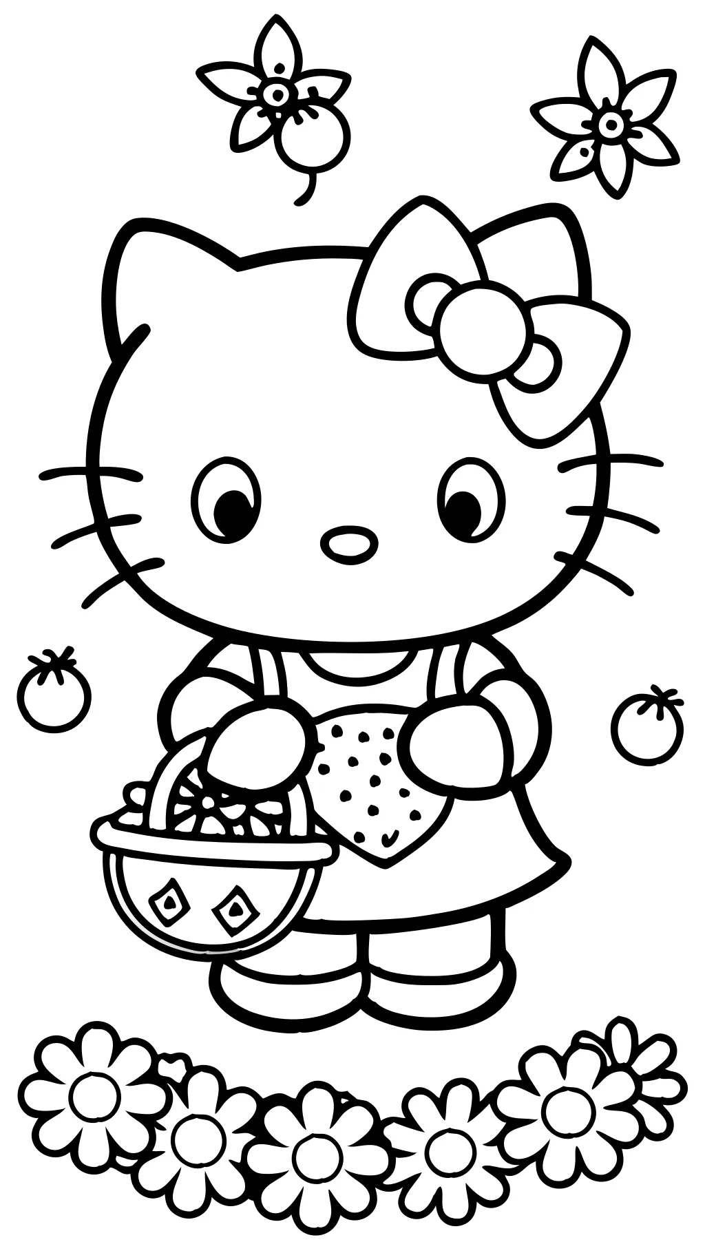 hello kitty coloring pages for free